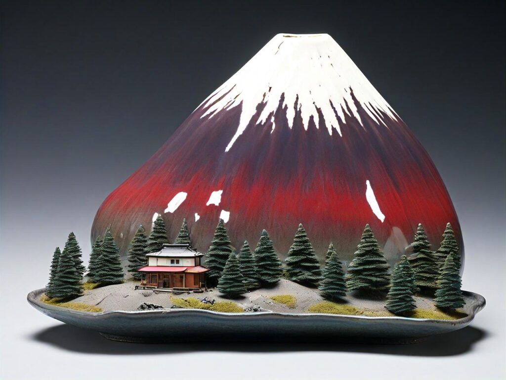 mt. fuji eruption red hot