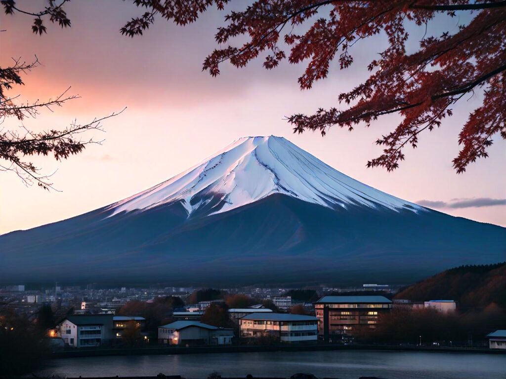 mount fuji forest before earthquake eruption